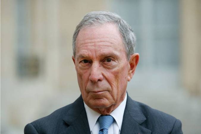 French President Francois Holland Receives Michael Bloomberg At Elysee Palace In Paris